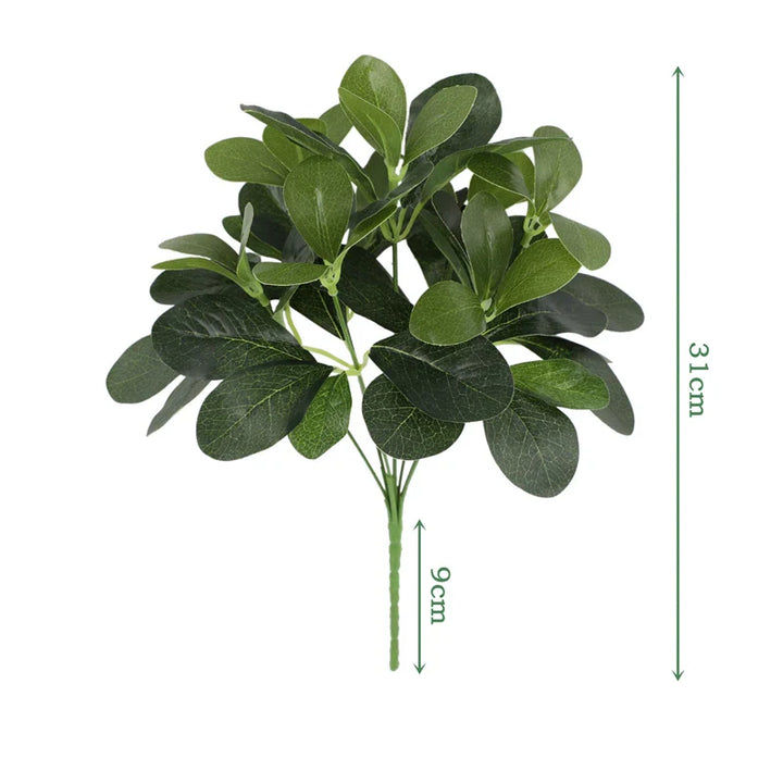 Skanto | Kunstig Plante EverLeaf 33 | 33 cm | Med Stilken & Blader | Lavt vedlikehold Dekor for Hjem & Kontor
