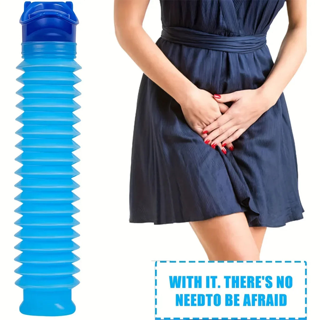 Skanto | Ansblue 750ML Bærbar Mini-Toalett Urinpose - Sammenleggbar og kompakt for reiser, camping og fotturer, egnet for kvinner, menn og barn