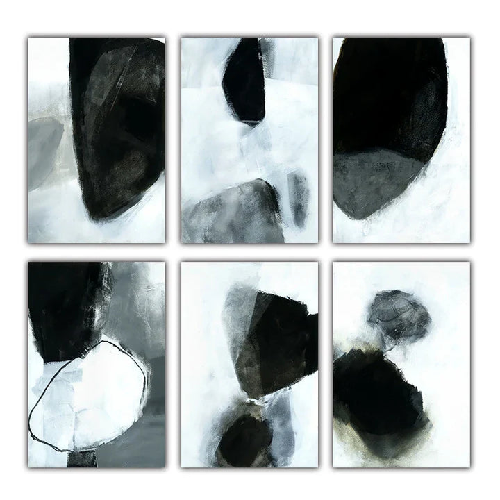 Mørke Stener Abstrakt Veggkunst Fine Art Lerret Utskrifter Nordiske Bilder For Moderne Leilighet Stue Hjemmekontor Dekor | Skanto