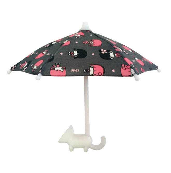 Telefon Parasol Solskjerm - Søt Mini Parasol for Telefon med Universell Justerbar Sugekopp Stativ | Skanto