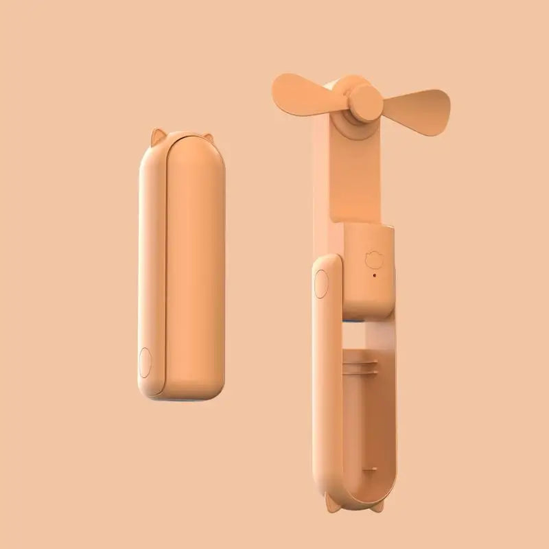 Ny håndholdt bærbar mini vifte - Kreativ, tre-hastighets justerbar, ensfarget, USB-oppladbar liten vifte | Skanto