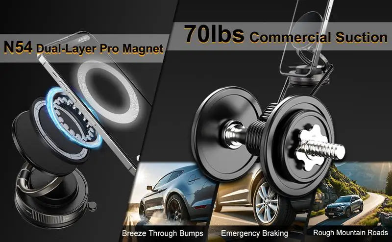 Skanto | 360° roterbar suge-magnetisk biltelefonholder