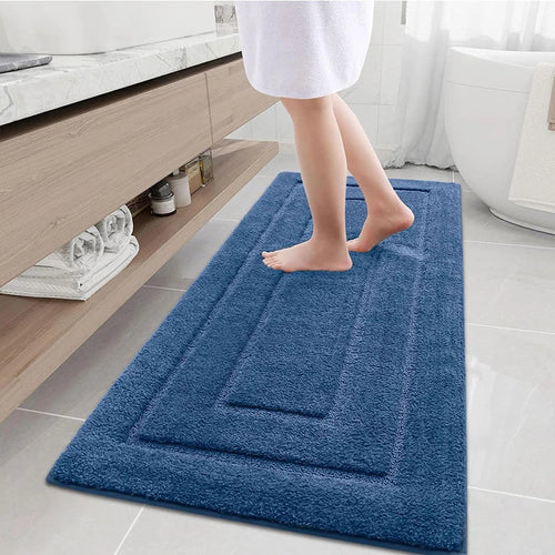 Baderomsmatte Mikrofiber Anti-Sklipp – Dobbeltlag Badmatte | Svært Absorberende & Myk | Komfort Dørmatte | Skanto