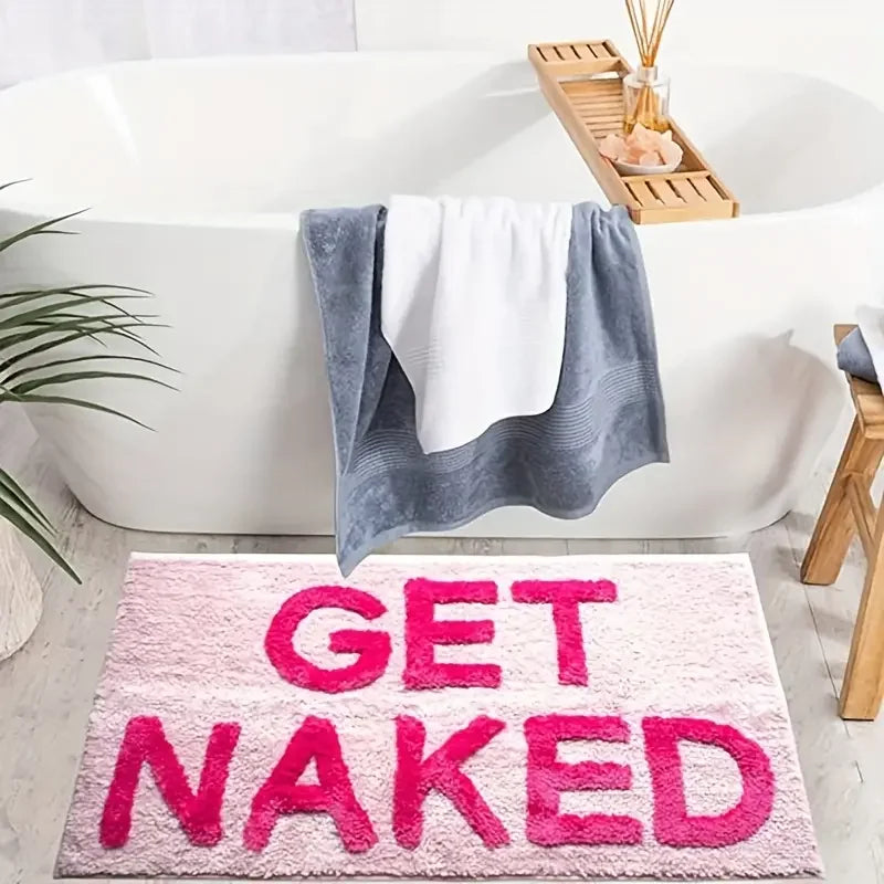 Tuftet design teppe "Get Naked" Rosa 80×50 cm | Skanto