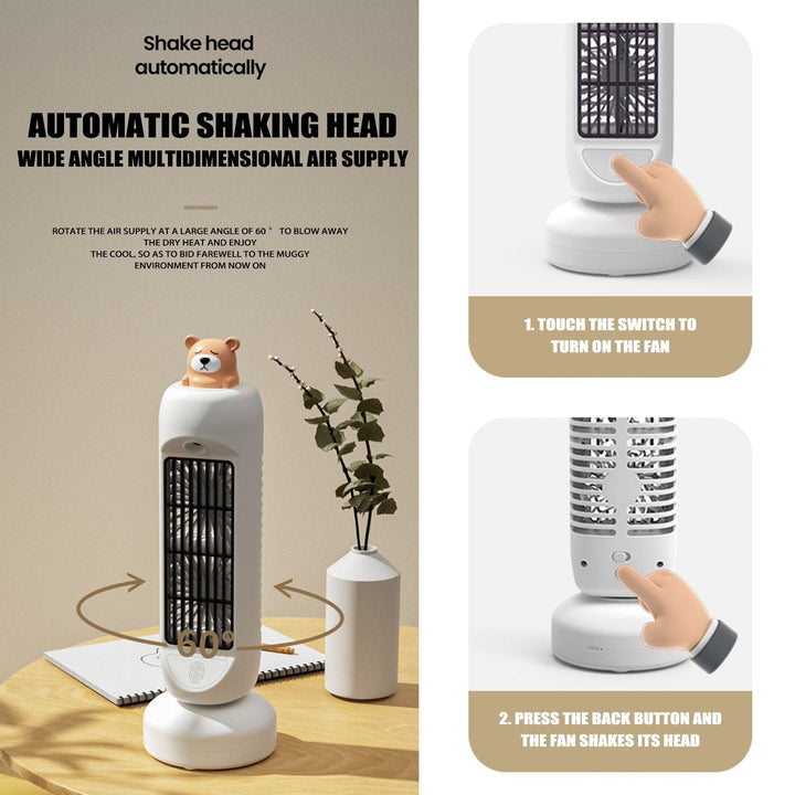 Mini Bear Air Cooler Humidifier Fan | Skanto