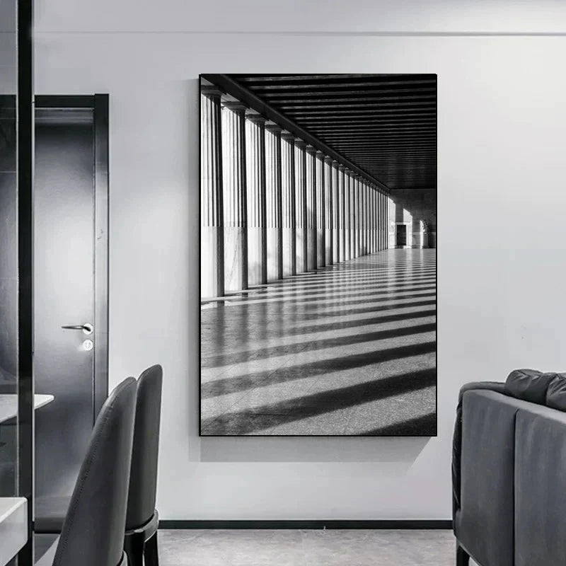Minimalist Abstrakt Arkitektonisk Veggkunst Fin Kunst Lærtrykk Plakater Bilder For Moderne Leilighet Stue Hjemme Kontor Dekor | Skanto