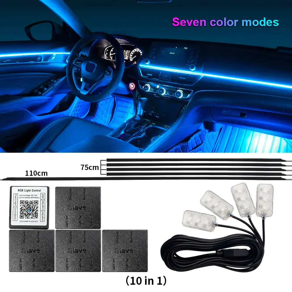 Skanto | Bluetooth RGB Symphony Bil Ambient Light Kit
