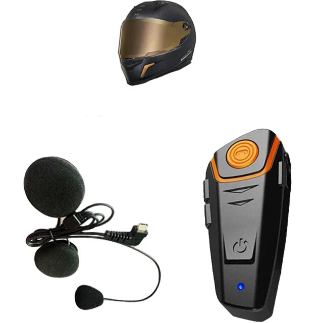 Wasserdichte Bluetooth-Motorrad-Intercom-Anlage med FM-Radio og 1000 m Reichweite – RoadLink