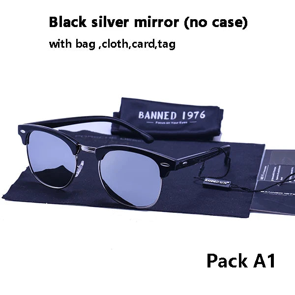 Skanto | Klassiske UV400 HD Polariserte Solbriller Unisex Retro Kjøremodus