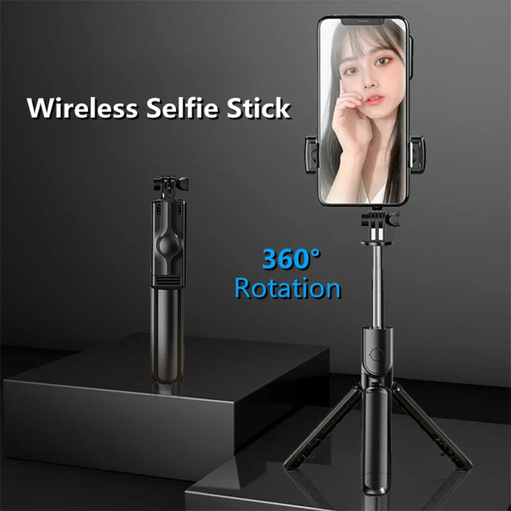 Skanto | Bluetooth Selfie Stick Stativ med Fylllys