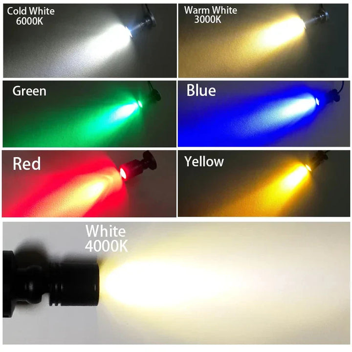 Skanto | Mini LED Spot LuxoDot | 1W/3W | USB Spotlight for Display Cases & Decoration | Varm & Kald Hvit | Aluminiumhus