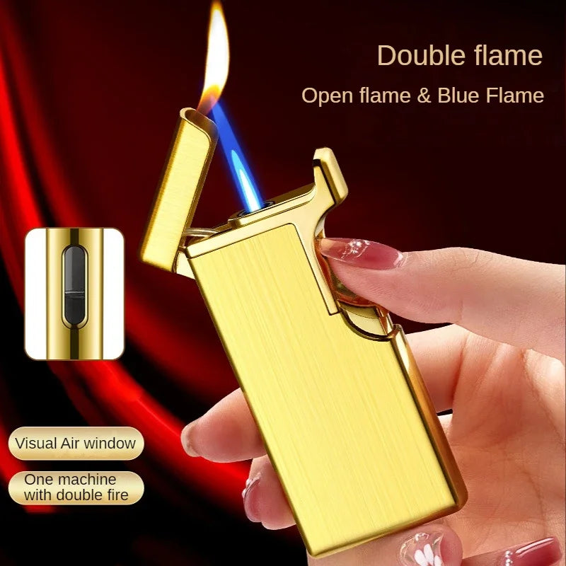 Metal Double Fire Jet Butane Lighter | Skanto