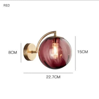Skanto | Fargerik Glass Moderne Vegglampe
