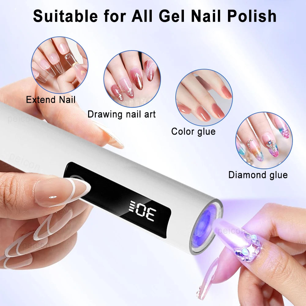 UV neglepenn med sammenleggbar stang - oppladbar | Skanto