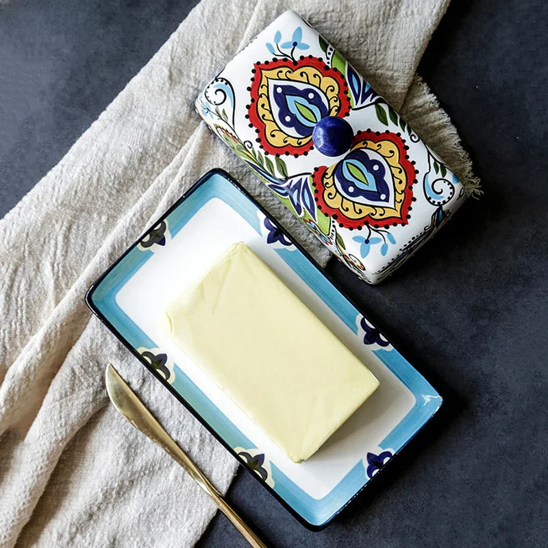 Skanto | Håndmalte Smørfat i Toscanistil