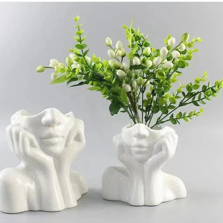 Skanto | Abstract Face Vase – Unik design for stilfull innredning