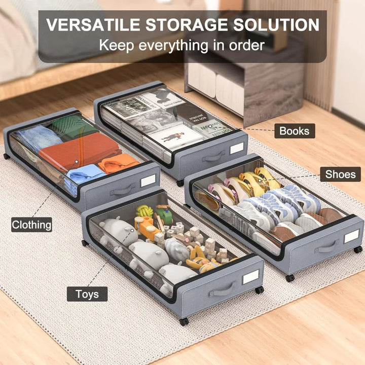 Underbed Oppbevaring StaSkantoebar Med Hjul Boks Organizer | Skanto