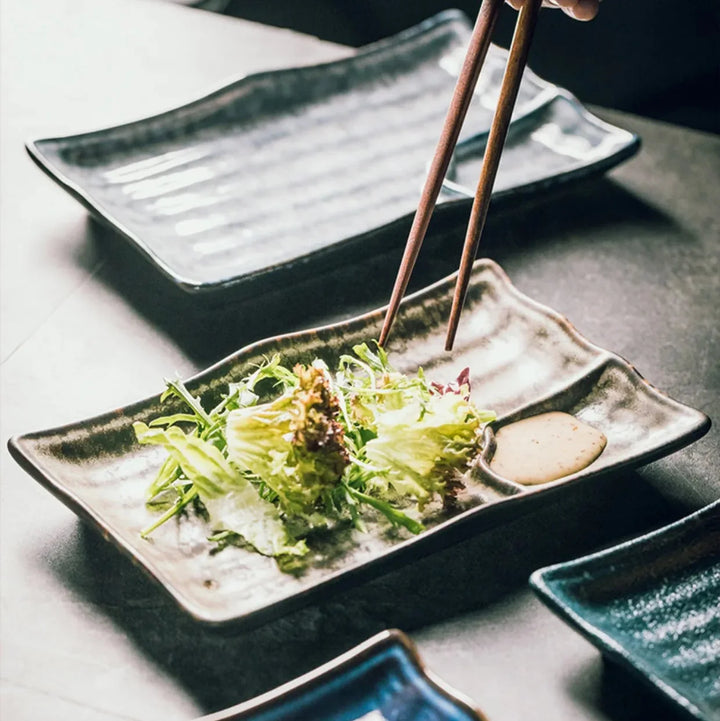 Håndverks keramiske sushi tallerkener Skanto