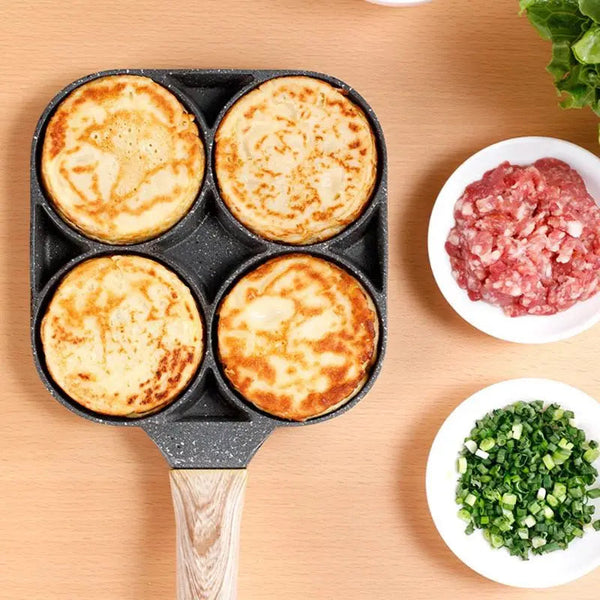 QuickCook - Stekepanne med flere seksjoner og gjennomsiktig håndtak Skanto