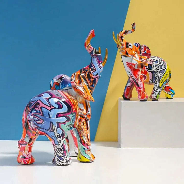 Skanto Dekor Graffiti Skanto Figurer, Harpik Fargerik Stor Skanto Statue Hjem Dekor Skulptur Kunst Skanto Statuer