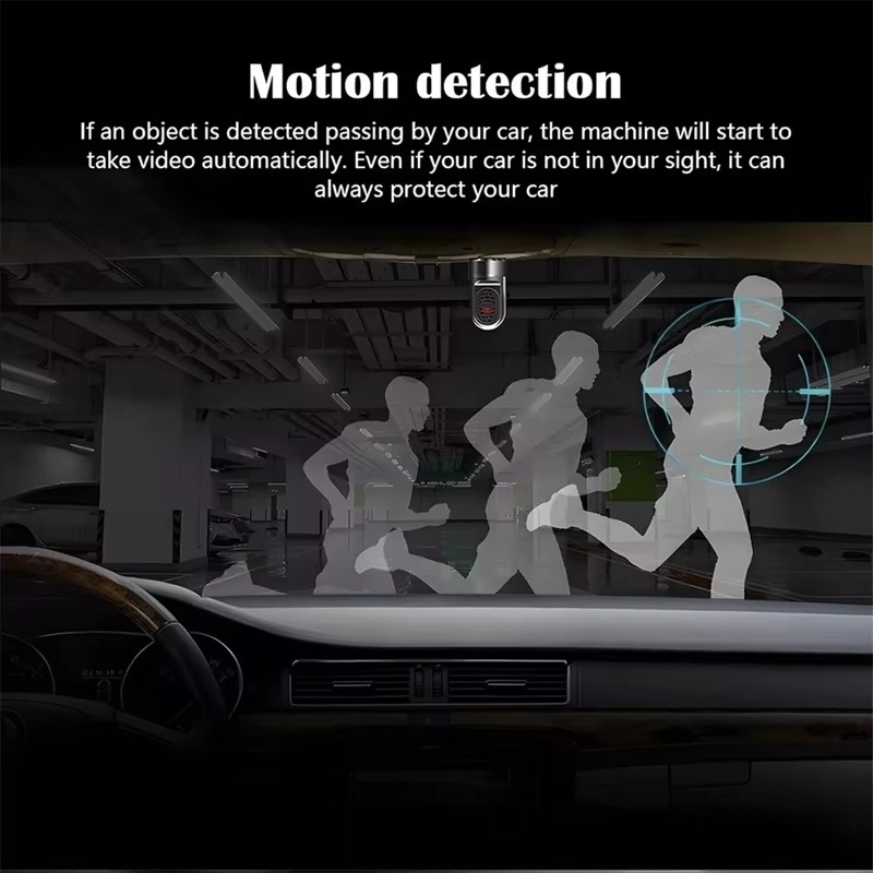 Skanto | 1080P HD 360° Rotasjon Mini ADAS Dash Kamera med 32GB Kort, Nattesyn, Bevegelsesdeteksjon, og 24T Parkeringsmodus