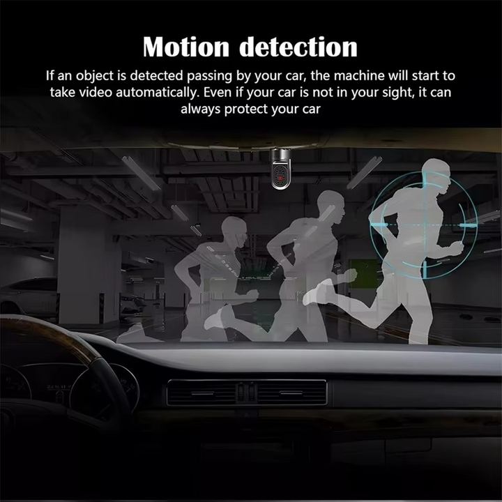 Skanto | 1080P HD 360° Rotasjon Mini ADAS Dash Kamera med 32GB Kort, Nattesyn, Bevegelsesdeteksjon, og 24T Parkeringsmodus