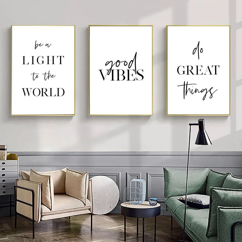 Gjør Store Ting Motiverende Sitat Daglig Mantra Plakat Veggkunst Fine Art Lerret Utskrifter Svart Hvit Bilder For Stue Hjem Kontor Dekor | Skanto