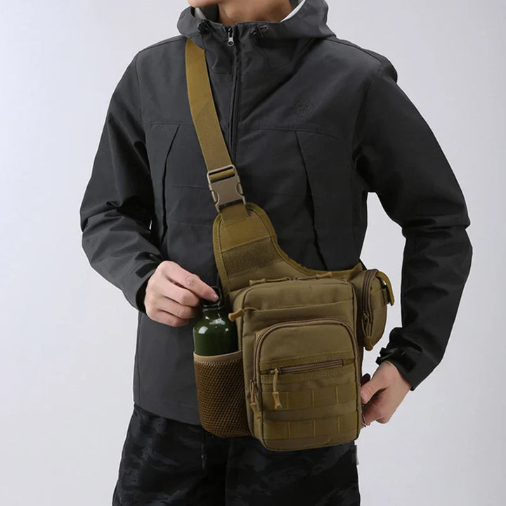 Multi-Lomme Crossbody Kompakt Fottur Brystveske | Skanto