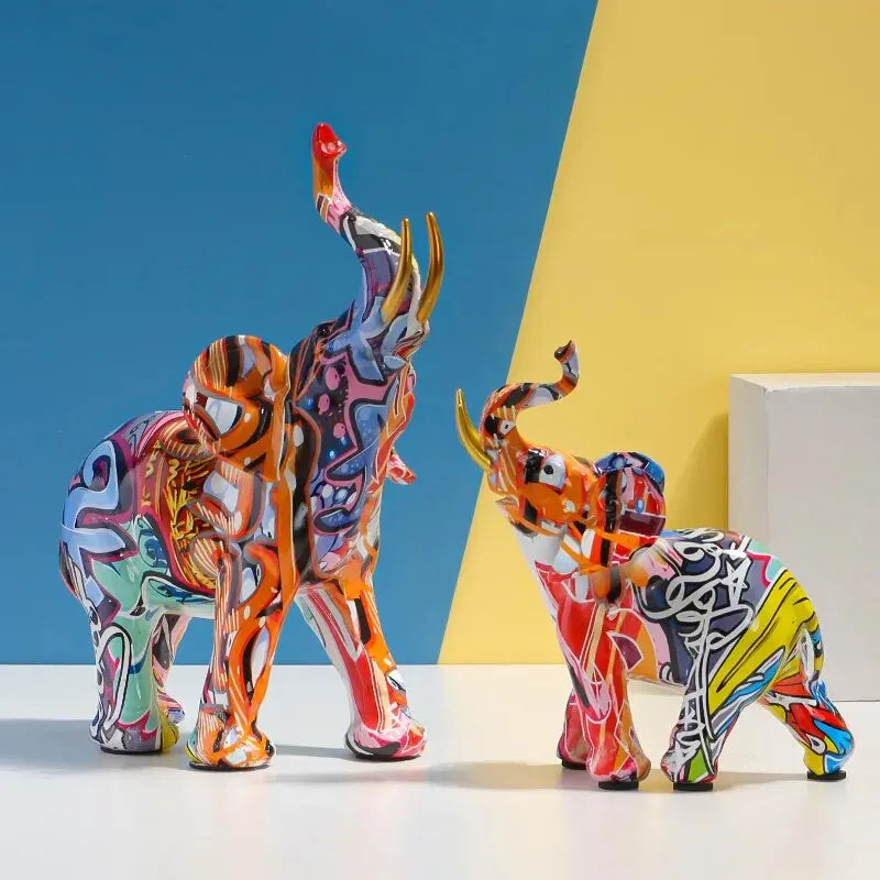 Skanto Dekor Graffiti Skanto Figurer, Harpik Fargerik Stor Skanto Statue Hjem Dekor Skulptur Kunst Skanto Statuer