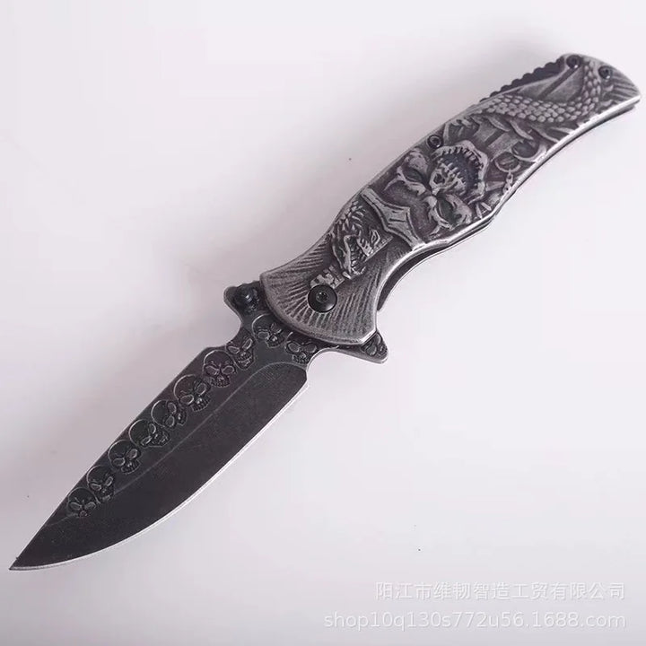Taktisk Natt Skull Foldbar Lommekniv | Skanto