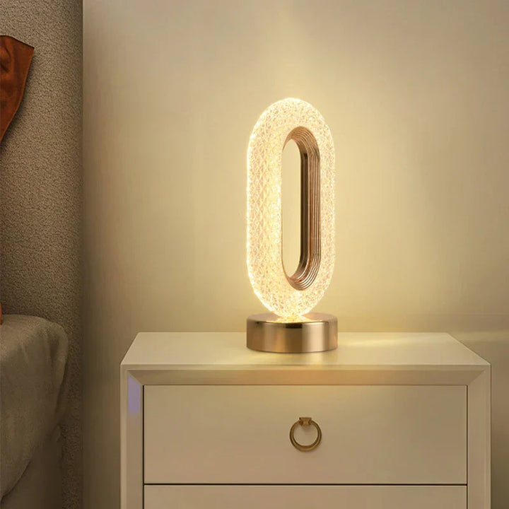 Skanto | Crystal LED bordlampe: Dimbar, USB-lading, Berøring & Fjernkontroll