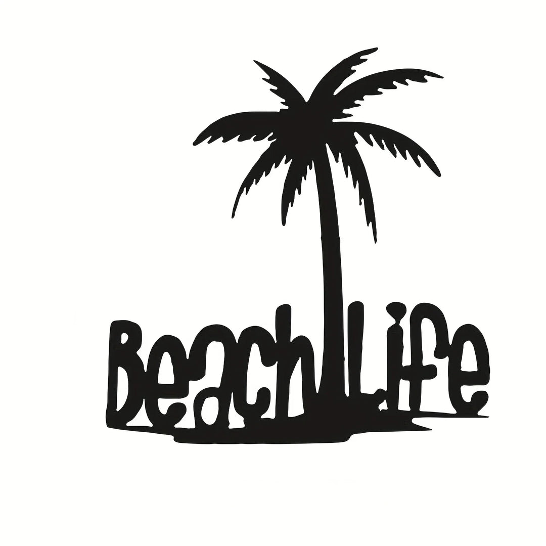 Beach Life Kokusnøtttre Metall Veggkunst 3D Dekorasjon For Stue Soverom Hjemme Kontor Veggdekorasjon | Skanto
