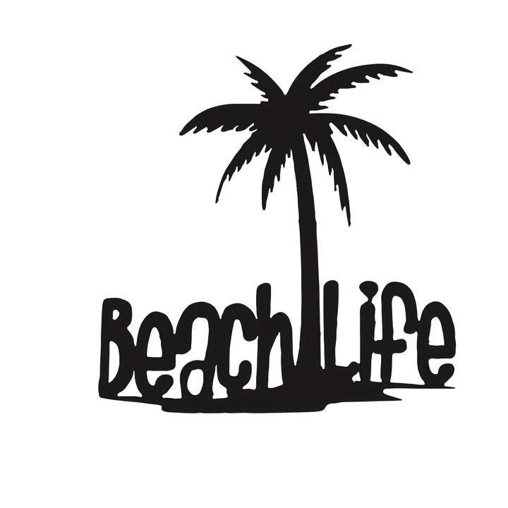 Beach Life Kokusnøtttre Metall Veggkunst 3D Dekorasjon For Stue Soverom Hjemme Kontor Veggdekorasjon | Skanto