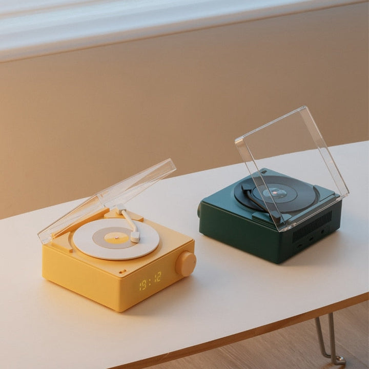 Skanto | Vintage Vibes Mini Platenspiller Bluetooth Høyttaler