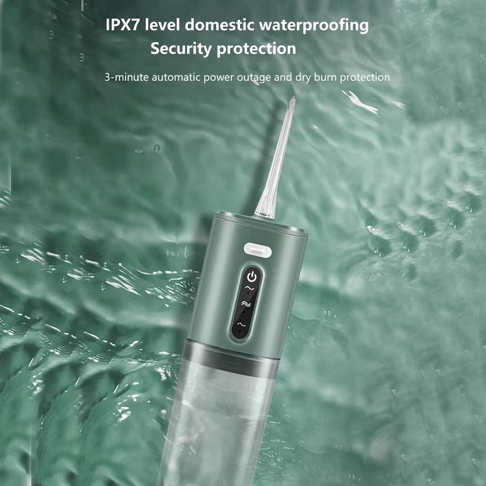 Skanto | Bærbar vannflosser USB oppladbar oral irrigator 9,5 oz elektrisk tannrensker med 3 moduser vanntett