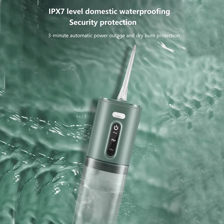 Skanto | Bærbar vannflosser USB oppladbar oral irrigator 9,5 oz elektrisk tannrensker med 3 moduser vanntett