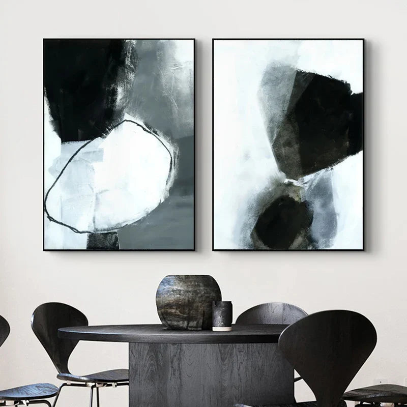 Mørke Stener Abstrakt Veggkunst Fine Art Lerret Utskrifter Nordiske Bilder For Moderne Leilighet Stue Hjemmekontor Dekor | Skanto