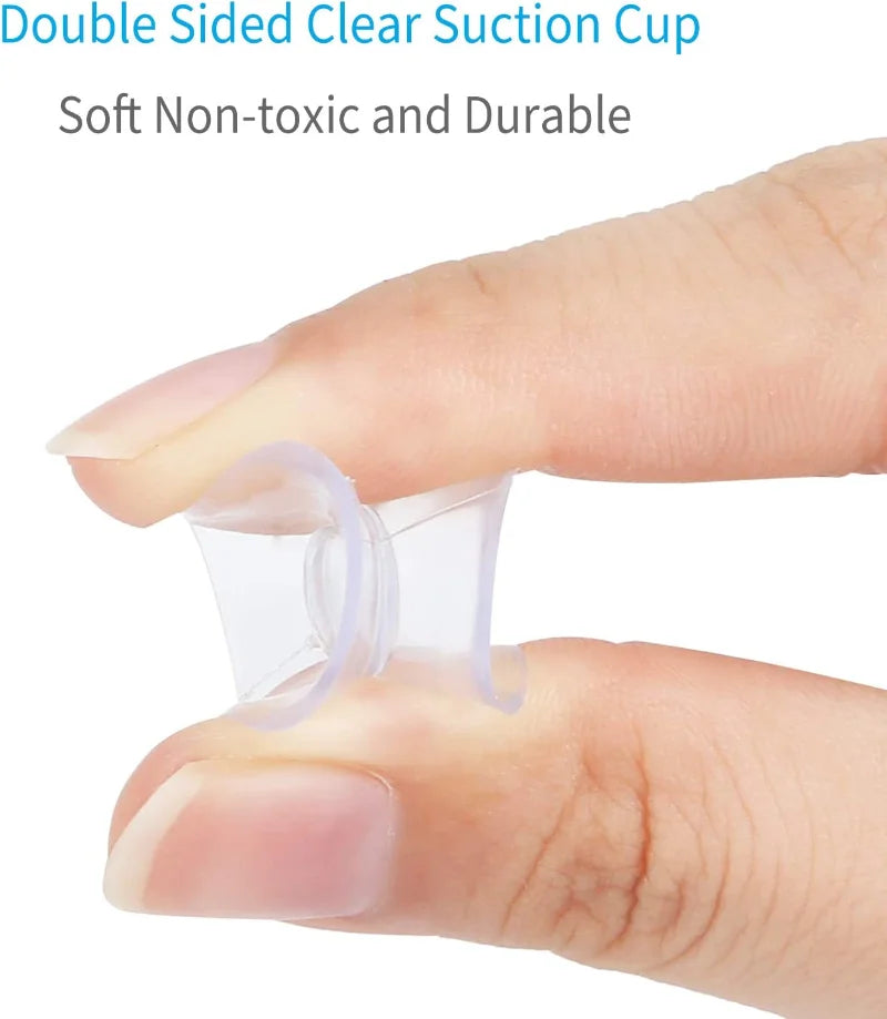 Skanto | 5/20PCS Dobbelt-sidede plast sugekopper - Rutsjesikre klare vakuumsugere for glass, bilvinduer, bordplater, DIY såpeholder