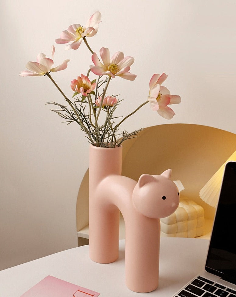Keramisk Katt Vase | Skanto