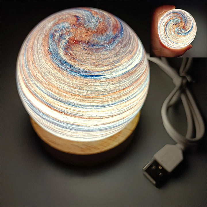 3D Krystall Planet Atmosfære Nattlampe | Skanto
