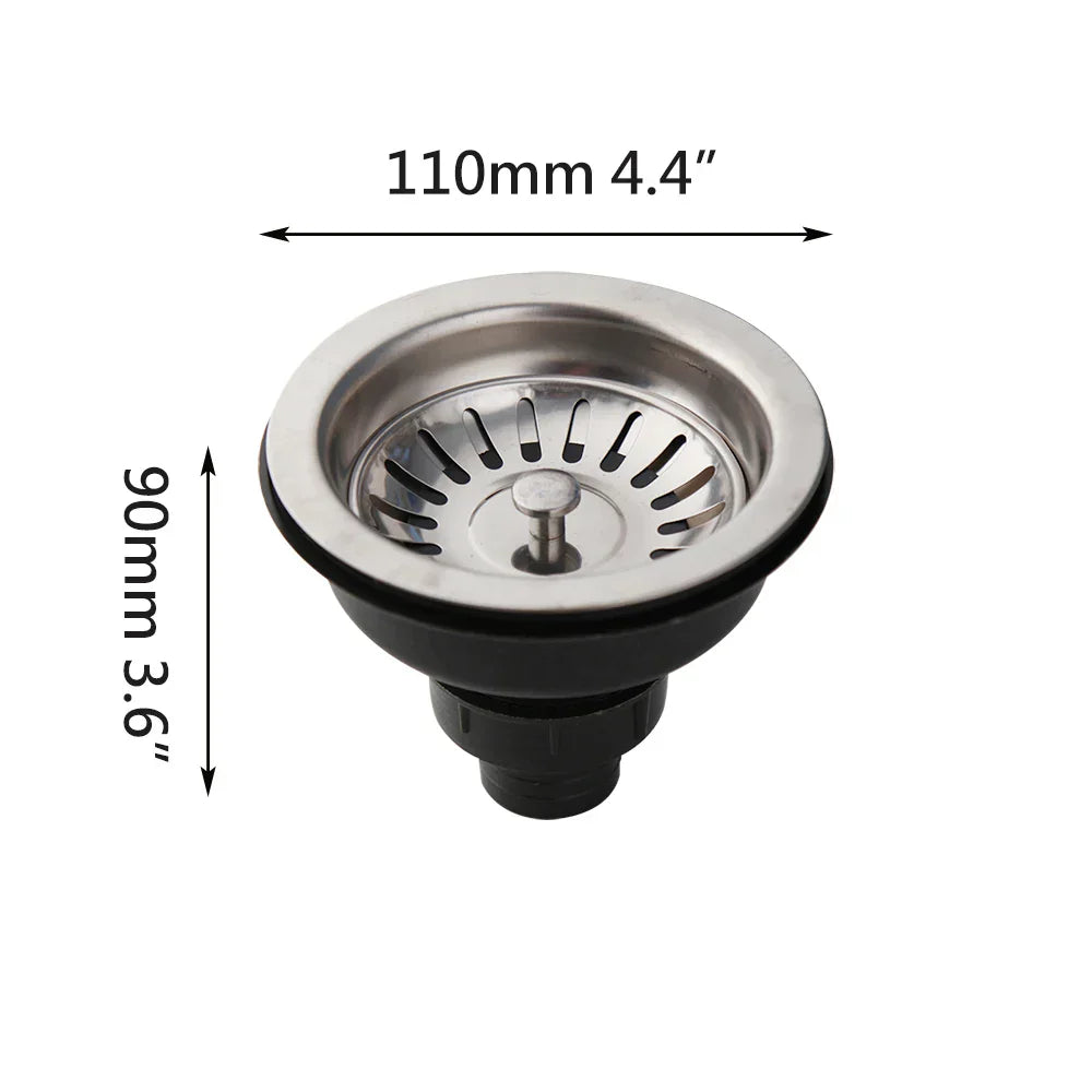 AquaGuard Rustfritt Stål Vaskestrainer med Luktfilter – Pop-Up Stopper & Anti-Blocking Kurv Skanto