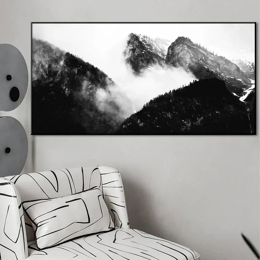 Northern Landscapes Skog Fjell Villmark Veggkunst Fine Art Lerretsutskrifter Svart Hvit Plakater For Stue Moderne Hjem Kontorinnredning | Skanto