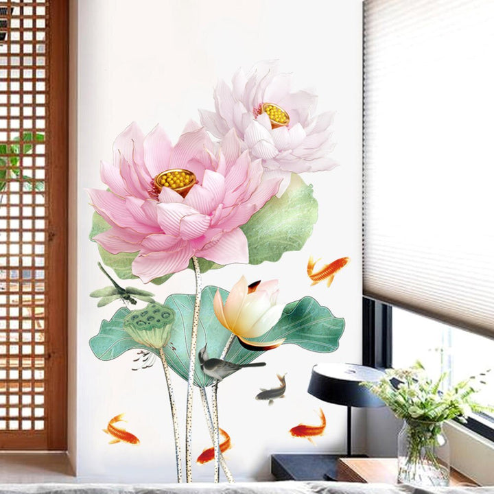 Skanto | Moderne Blossom Lotus Selvklebende Veggklistremerke