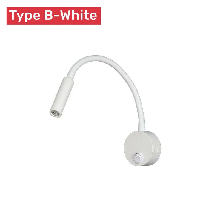 Skanto | Moderne Fleksibel LED Leselampe med Bryter for Soverom og Studie - 1W/3W