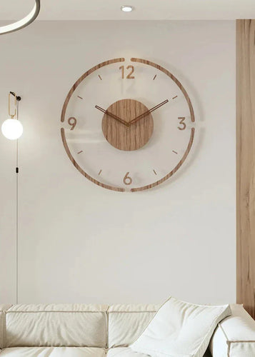 Skanto | Moderne veggklokke i tre – Minimalistisk og elegant design for stuen