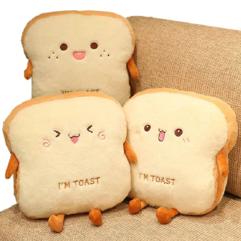 Skanto | Plush Toast Brød Ultra Myk Håndvarmerpute