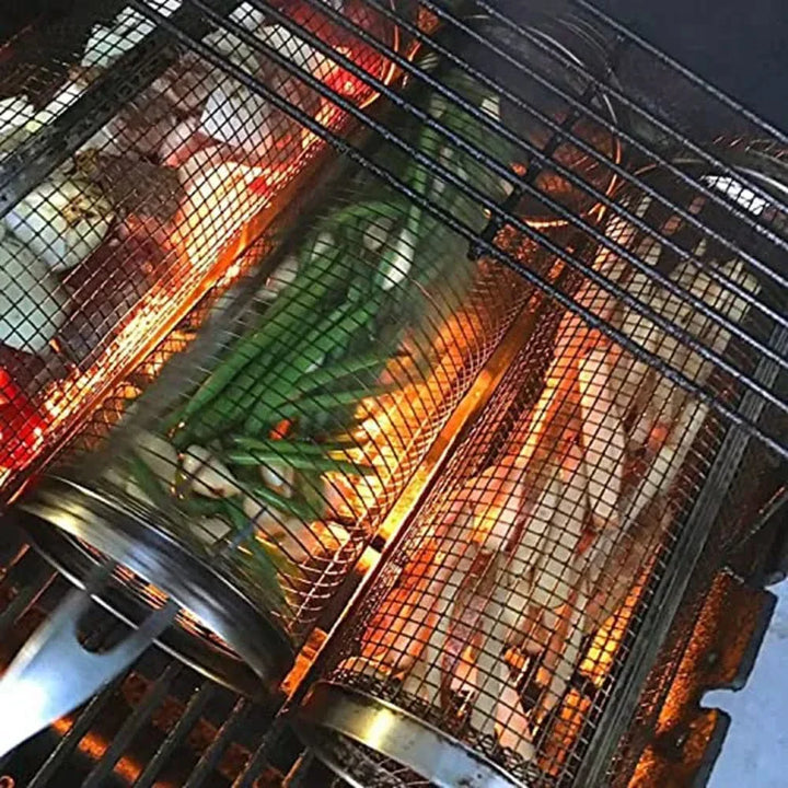 Skanto | GrillEnjoy 360° – Roterende BBQ-kurv for leirbål og grill