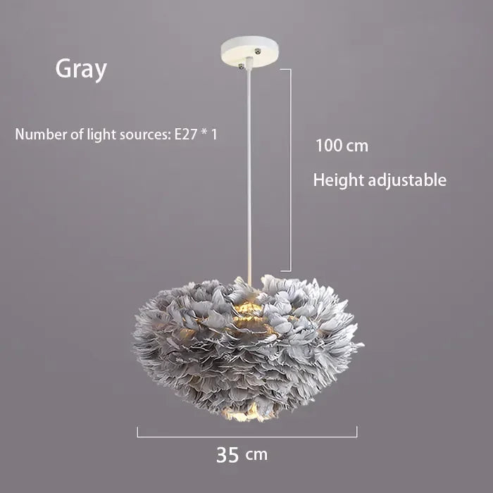 Skanto | Skandinavisk Fjær Pendellampe med Moderne LED