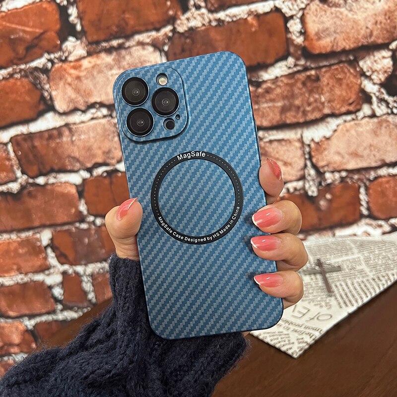 Skanto | Karbonfiber Magsafe Magnetisk iPhone Etui