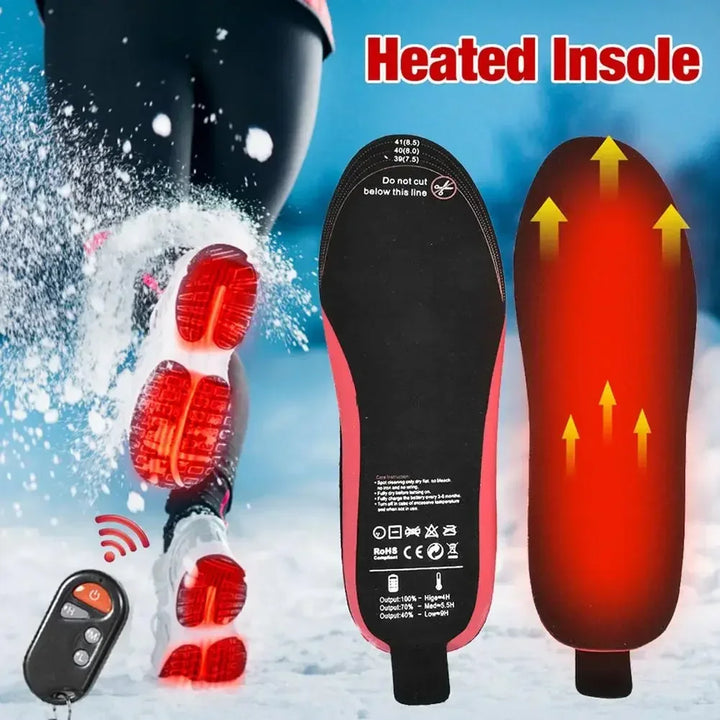 Skanto | Oppladbare Varmematter WarmStep Pro | Oppladbar med Fjernkontroll | 3 Varmeinnstillinger | Klipp-til-passform | Elektriske Fotvarmere for Vinter & Utendørs